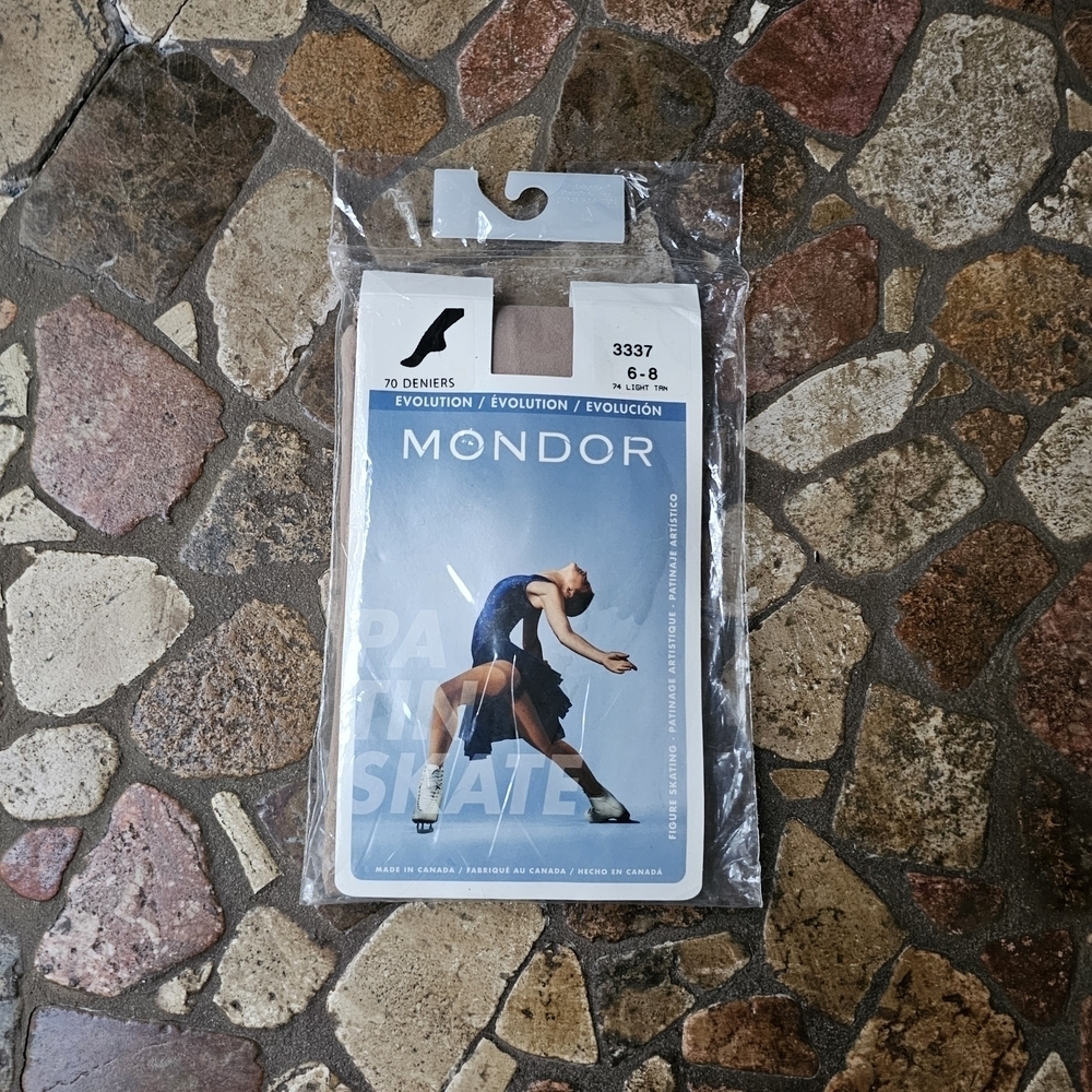 Mondor Women's Figure Skating Tights Hosirey, Tan